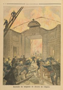 Fire in the Scene Dock of the Opera de Paris, from 
